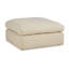 Repose-pieds surdimensionné Elize, polyester beige, coussin doux, 42 po