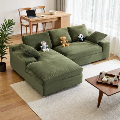 Compressed Velvet-Touch Sofa for Modern Living Room | CloudSoft Comfort & Effortless Style