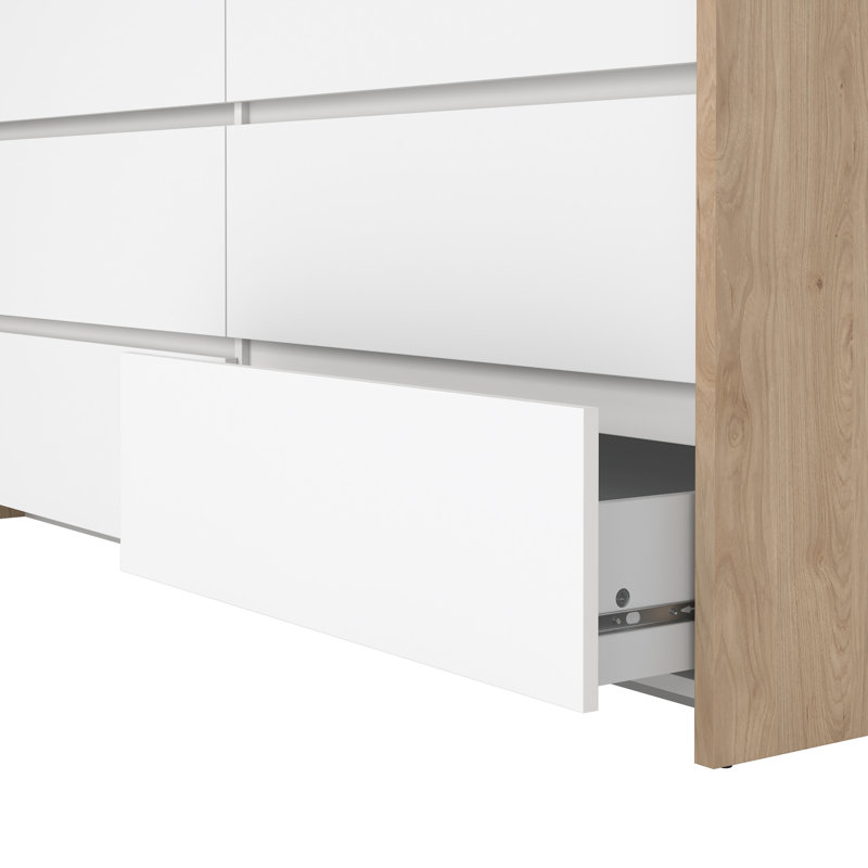 Amily 6 Drawer Double Dresser, Natural