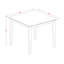 Ensemble de table de salle à manger 5 pièces pour 4 personnes comprenant une table de cuisine carrée et 4 chaises de salle à manger en tissu de lin, 36 x 36 pouces, acajou-1106016701-1157371083