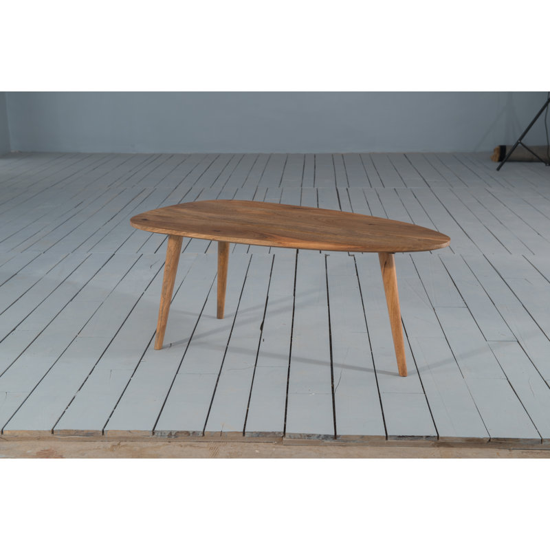 Surya Solid Wood Three Leg Coffee Table