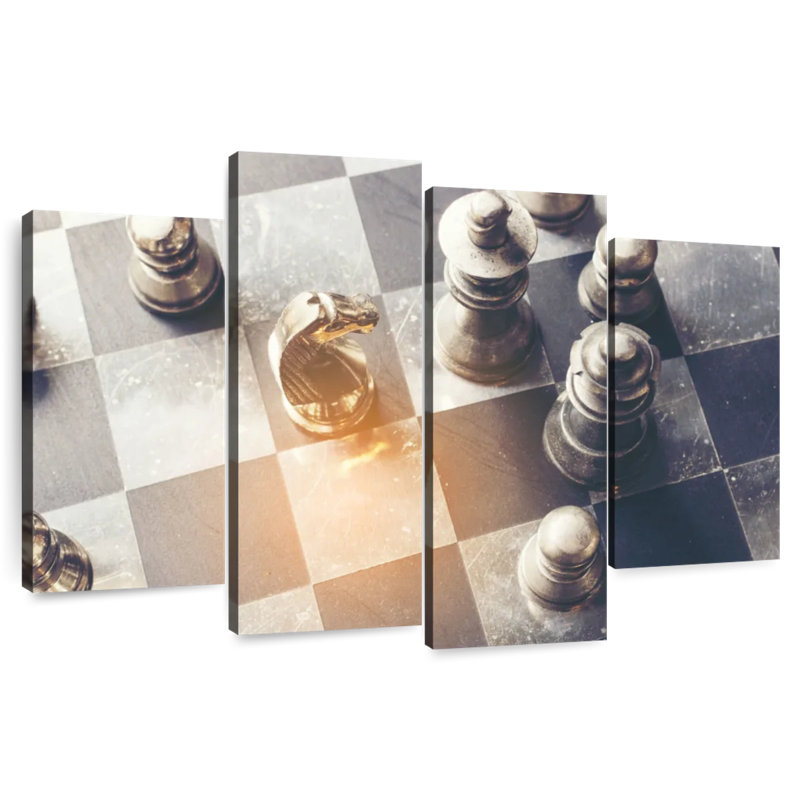 Senne Chess Knight Aglow, 48" H x 75" W