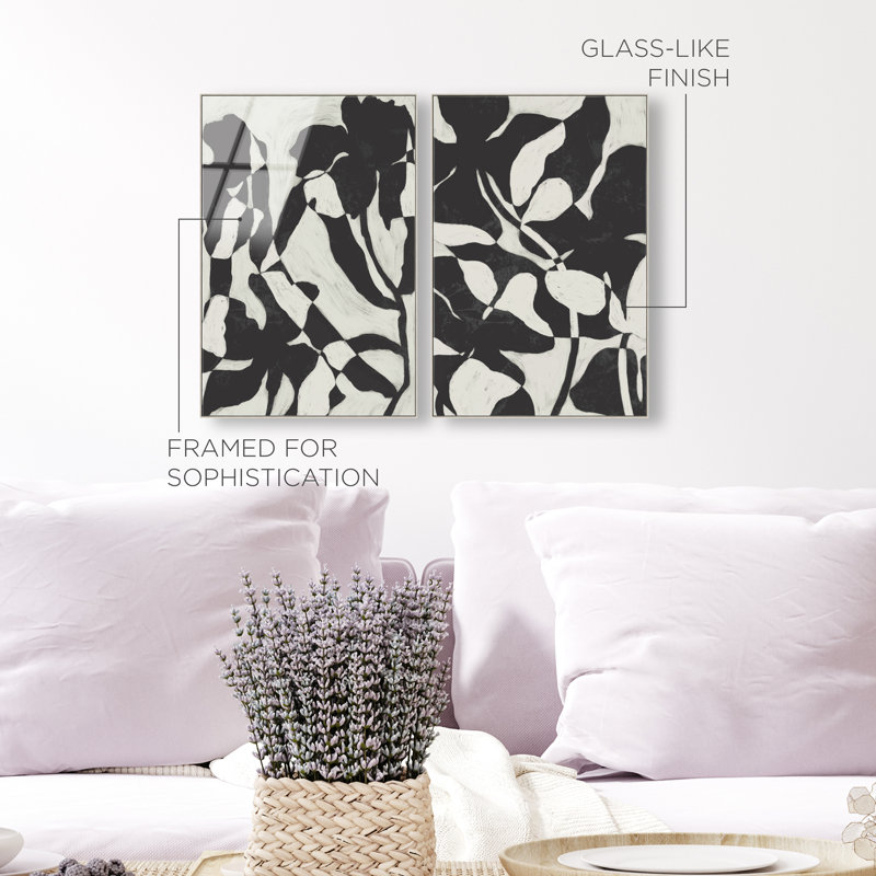 Contrast Nature Set High-Gloss Frameless Acrylic Glass Wall Art Abstract Print by Oliver Gal, Ready to Hang, 10 x 15