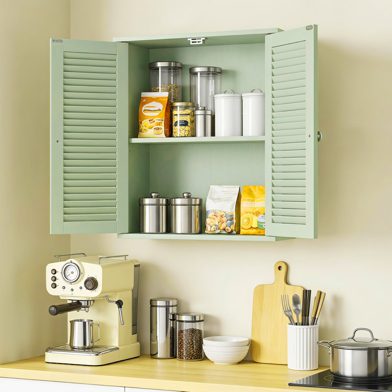 Freestanding Bathroom Cabinet, Light Green
