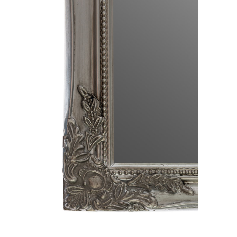 Ethelsville Wood Flat Wall Mirror, Silver