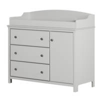 South Shore Cotton Candy Changing Table with Removable Changing Station - Soft Gray