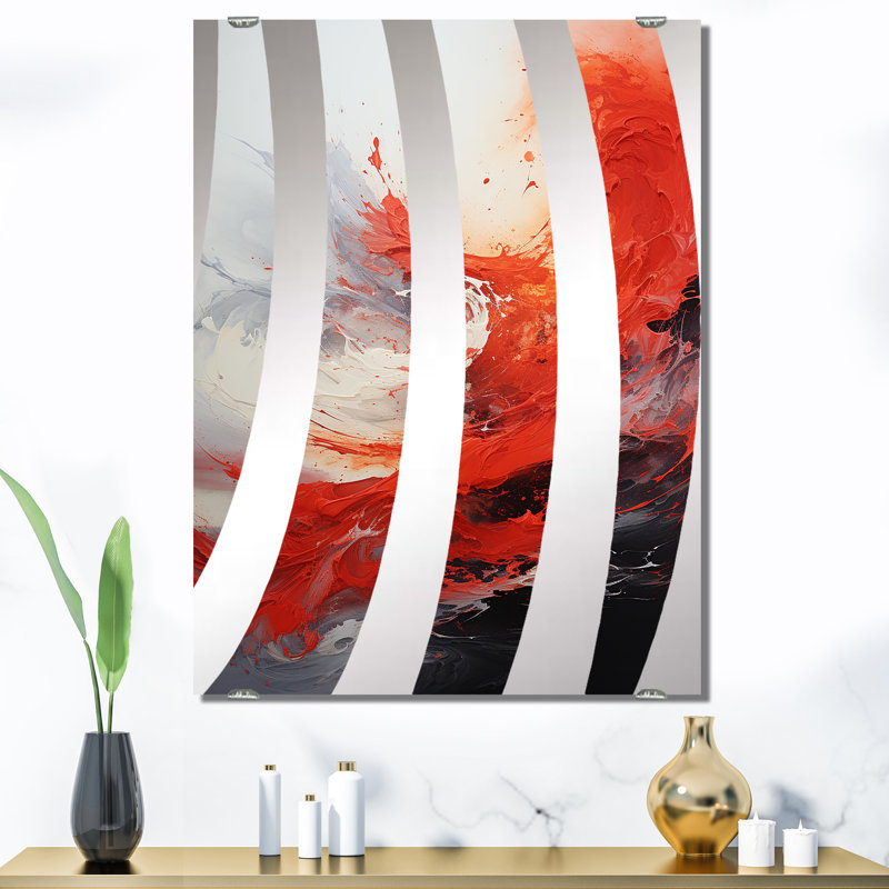 Miroir mural Chaos Unleashed II - Collages abstraits décoratifs MIR131657, 40 po x 30 po