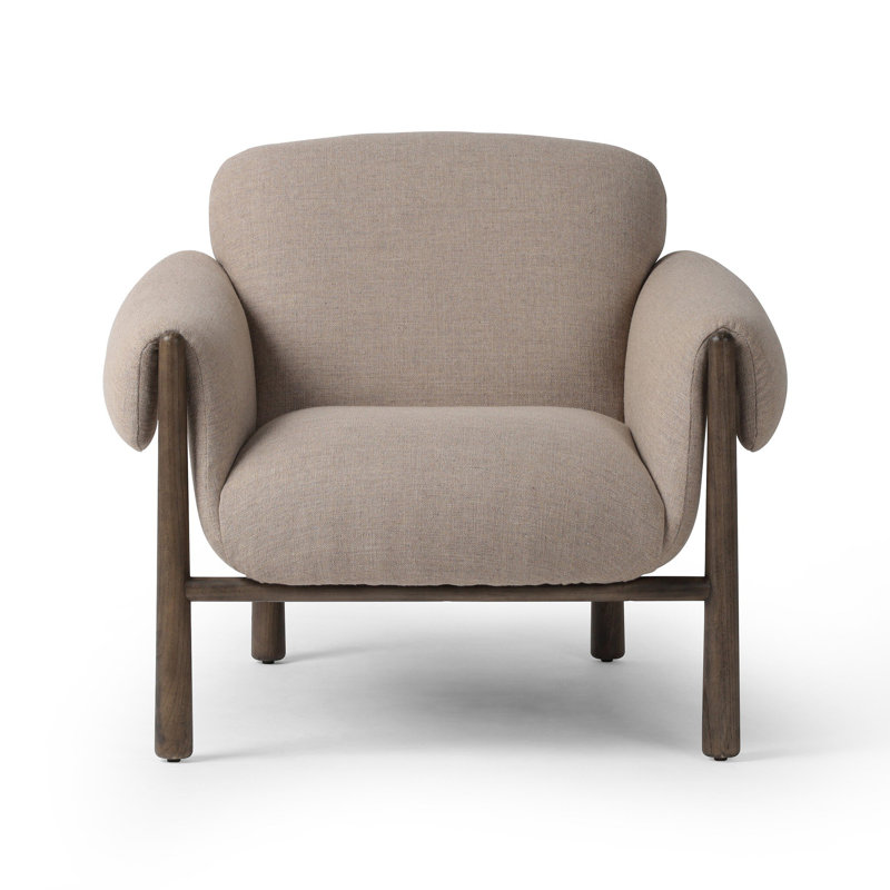 Olia Armchair, Alcala Taupe Polyester Blend