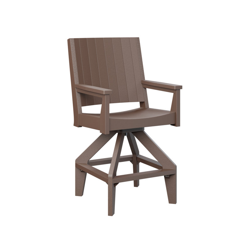 Berlin Gardens Mayhew Chat Extra Tall Swivel Chair, Chocolate Brown, 25.5"
