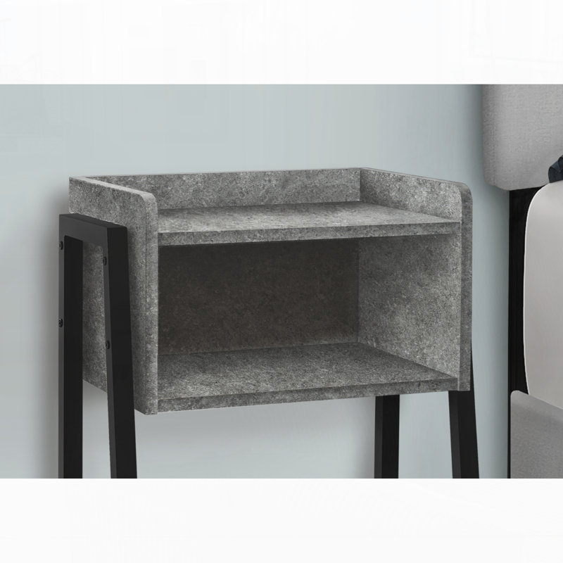 Modern End Table for Living Room, Bedroom, Grey