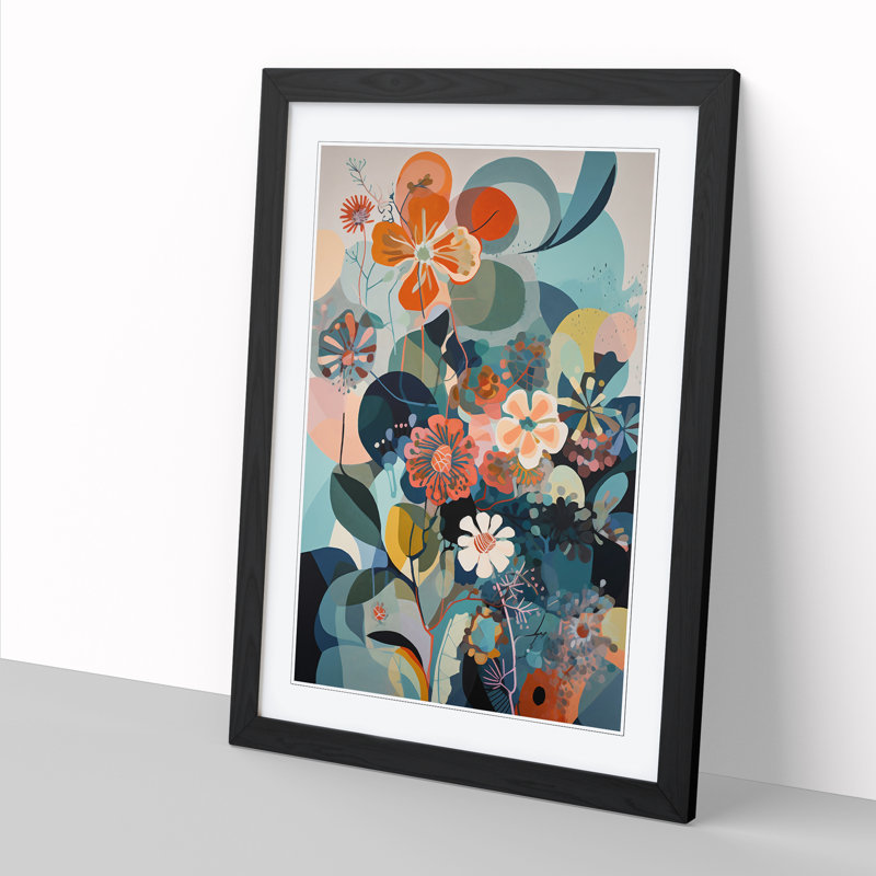Flowers Orphism Style Vol.10 - Framed Print, 64cm H x 46cm W x 2cm D