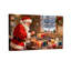 «Christmas Santa Fabrication de bougies dans un atelier», ensemble de 3 impressions sur toile-120617813