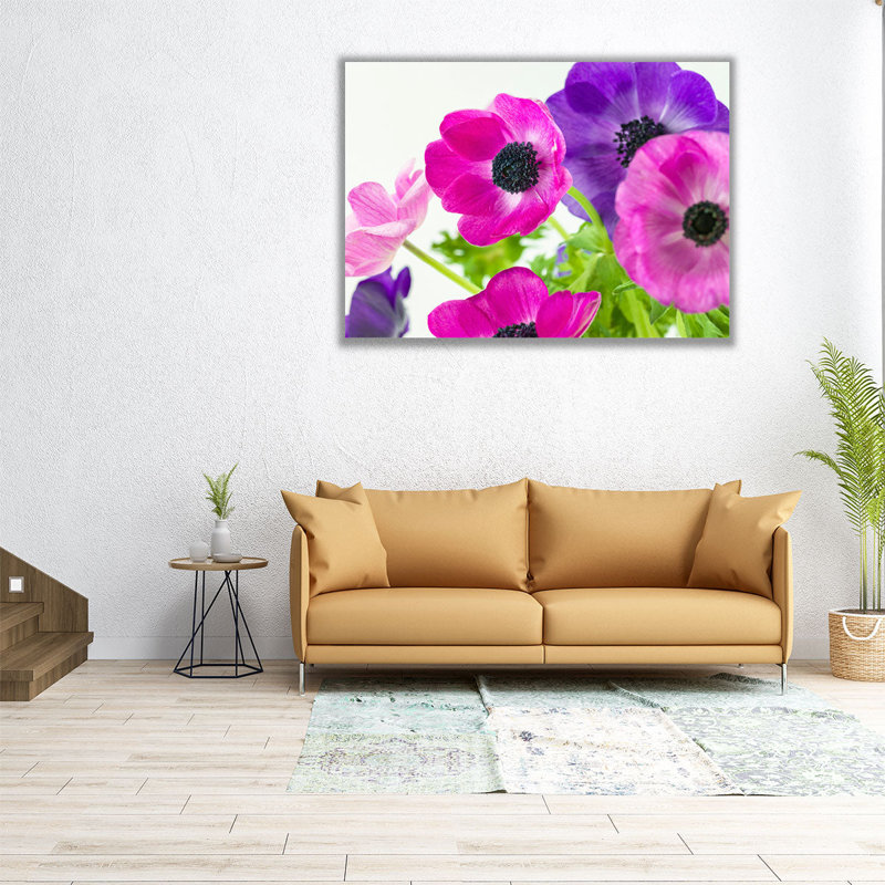 «Bunch of Anemone Flowers», reproduction d'art sur toile, H 30 po x l 40 po