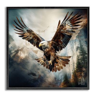 Intense Eagle Spreading Wings Giclee Art by Roozbeh Bahramali