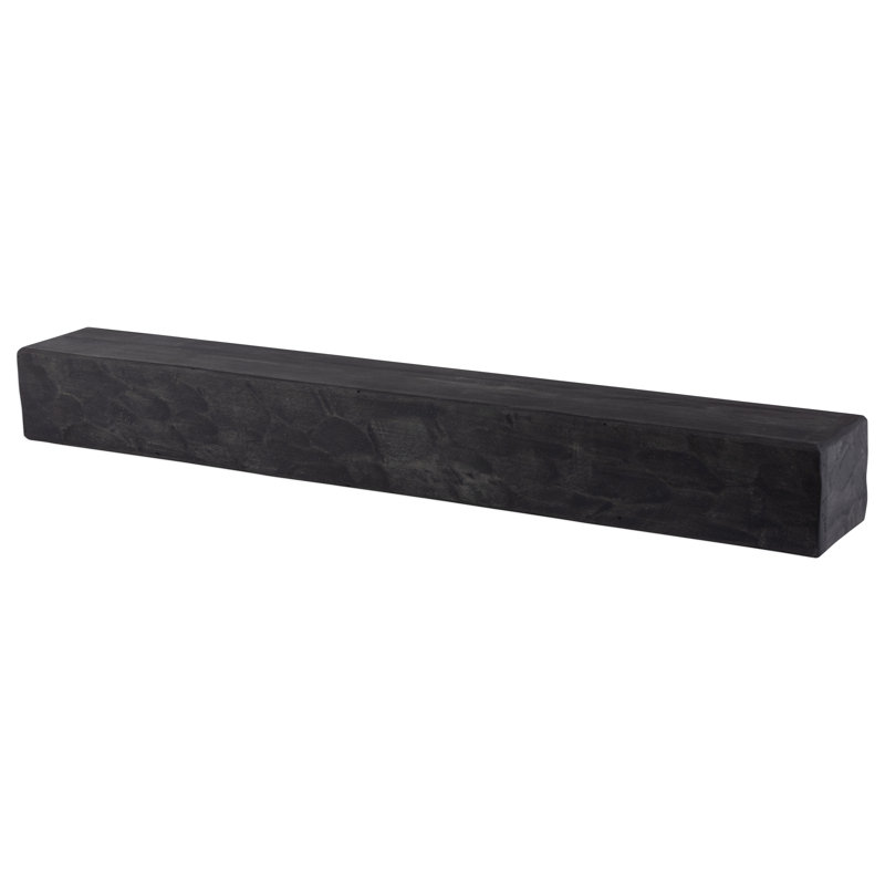 Tablette de manteau de cheminée Rough Hewn, 6.25", Nuit noire, 60"