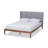 Cloa Upholstered Platform, Full Bed, Grey/Ash Walnut 58.70'' W X 80.31'' L X 44.49'' H-733800898
