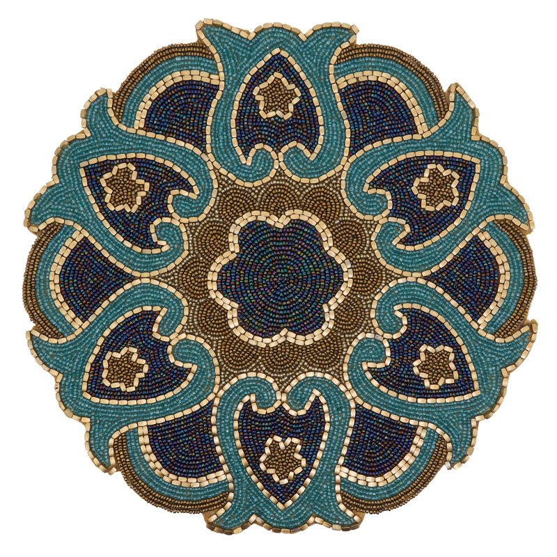 Glass Geometric Round Placemat