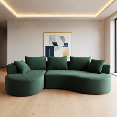 Canapé modulaire courbé avec coussins pour la maison
