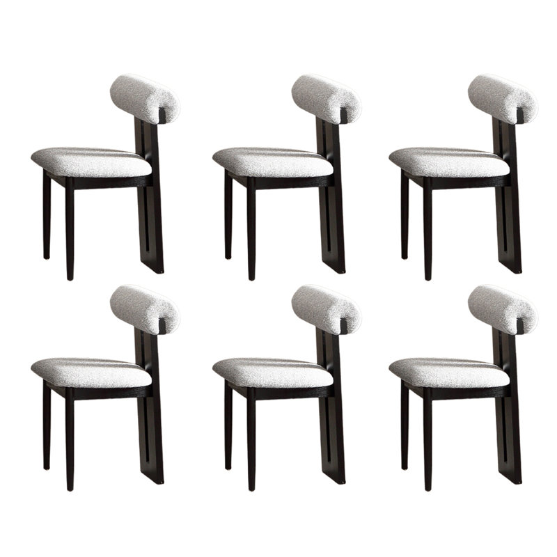 Chaises de salle à manger simples et confortables en velours d'agneau