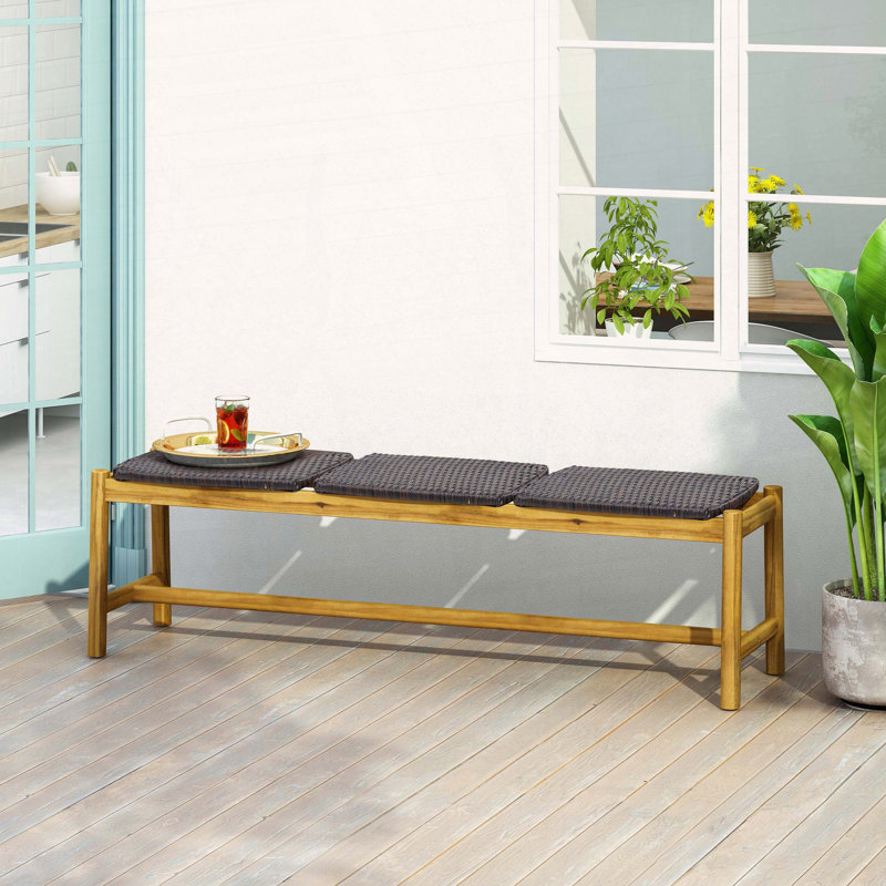 Cambria 3 Seater Bench, Black