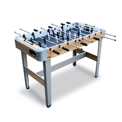 Hathaway Amherst Foosball Table for Family - 48-in Foosball Table with 2 Foosball Balls & ABS Moulded Players - Complete Soccer Table Game Set for Family Game Rooms & More - Light Oak