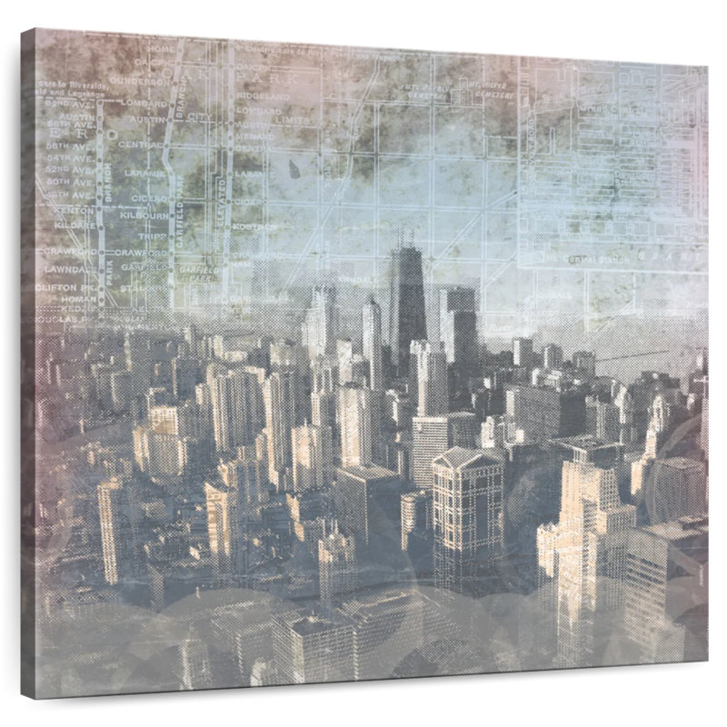 Sireci Chicago Skyline II, 36" H x 36" W