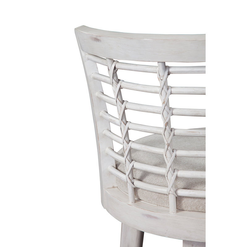Beach Comber Counter Height Swivel Stool, Bar Stool (30" Seat Height), Whitewash