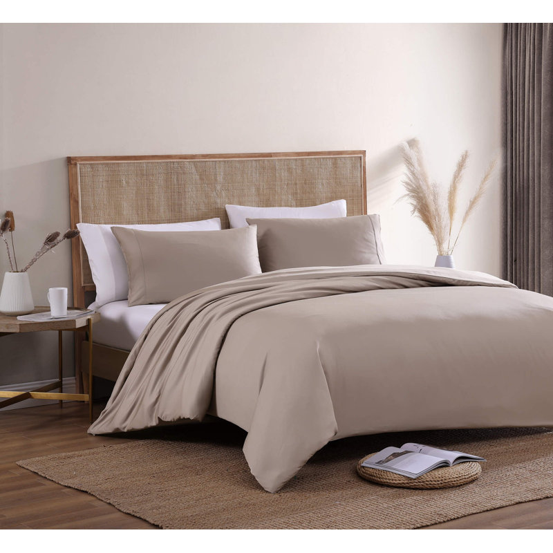 Natural Premium Pillow Case, Cal King Pillowcase Set with 2 King Pillowcases, Taupe
