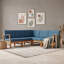 Ensemble de canapé modulaire d'extérieur modulaire avec structure en bois d'acacia, coussins résistants à l'eau et loquets intégrés-501314989