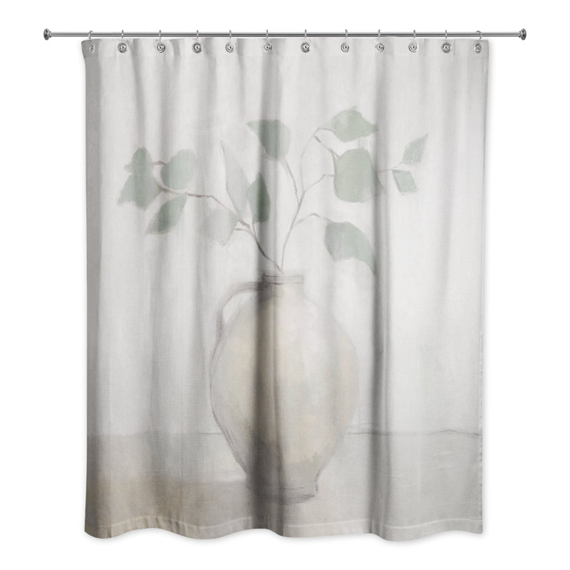 Rideau de douche simple Light Vase Botanica