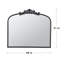 Miroir arqué 40 po x 31 po de style classique et cadre d'inspiration baroque pour le salon-96443538-70077139