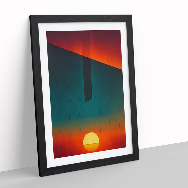 Boundless Sunset - Print, 66cm H x 48cm W x 2cm D, Black Framed, White