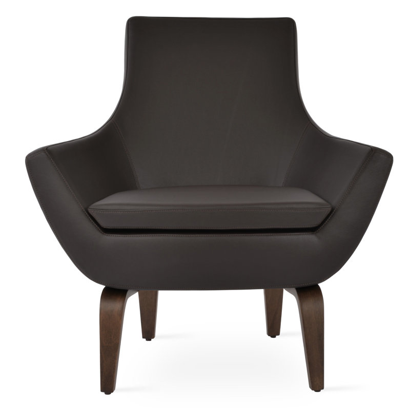 Fauteuil Rebecca, Similicuir noir