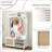 Entryway Hall Tree with Shoe Bench, Rattan Doors &amp; Hooks, 40”W White | Solid Wood Feet | MDF-701707122