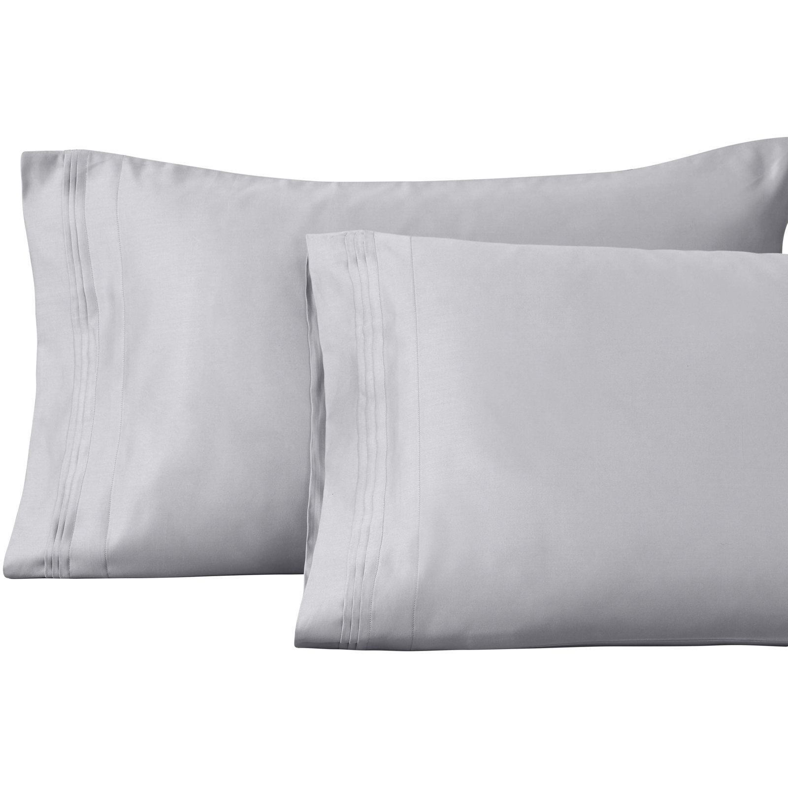 Arling Cotton Pillowcase, Standard Pillowcase, Platinum