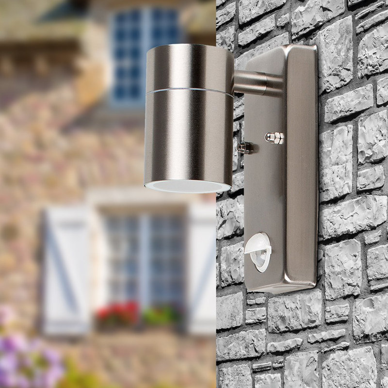 Timera Silver Outdoor Armed Sconce, 6500K, Yes