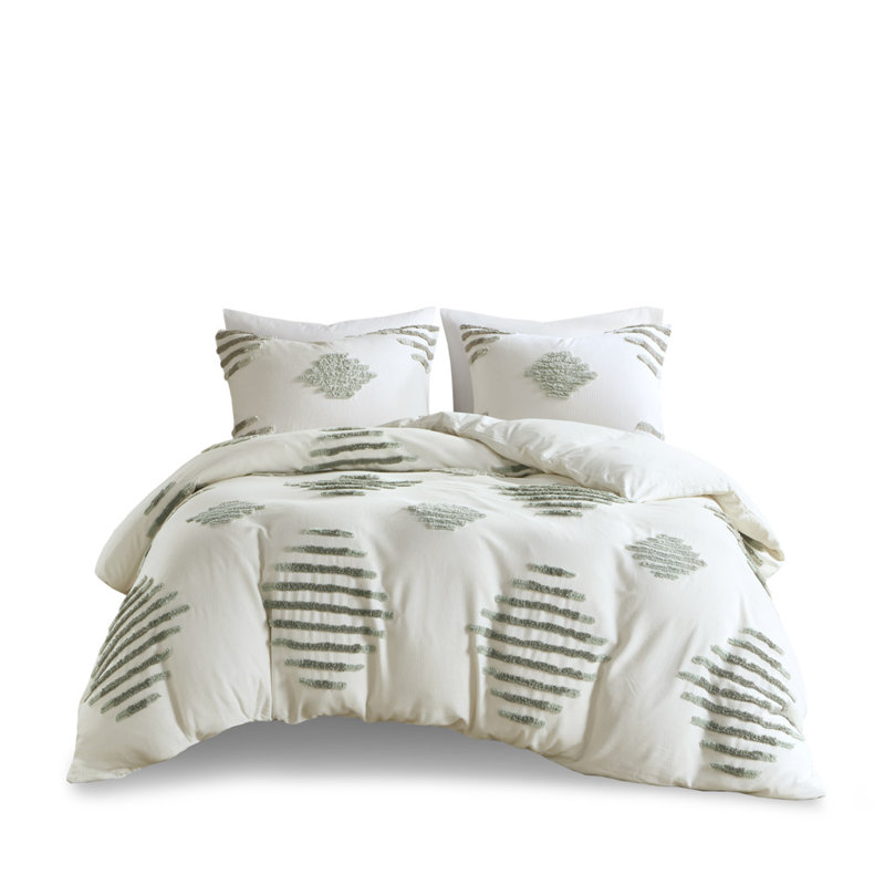 Literie en coton Minelli, Housse de couette double / grand + 2 taies décora