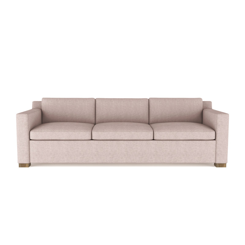 Canapé Mercer, H 33,5 po x l 108 po x P 39 po, Peluche velours rosé, Patiné