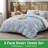 Gogreen 100% Cotton 3 Pieces Luxury King Duvet Cover Floral, Soft & Breathable King Bedding Sets, Pattern King Comfy Duvet Cover, with Zipper Closure-117042721-117042712