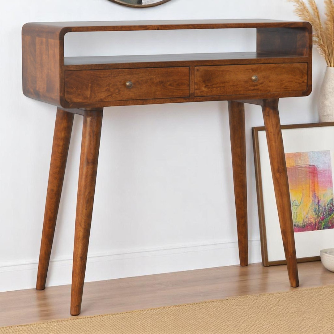 Desolina 35.43'' Solid Wood Console Table Corrigan Studio®