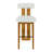 Renee Indoor Wooden Upholstered Barstool, Walnut Finished And Ivory Upholstery, Set Of 2