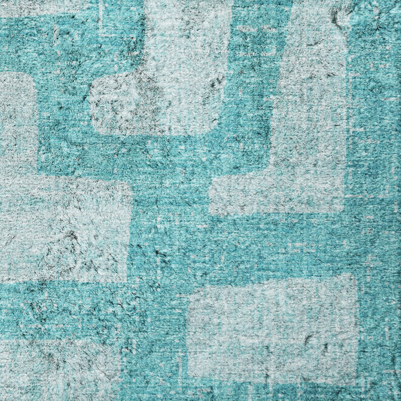 Premium Machine Washable Dream Shag ADS110 Contemporary Rug, 9' x 12', Turquoise