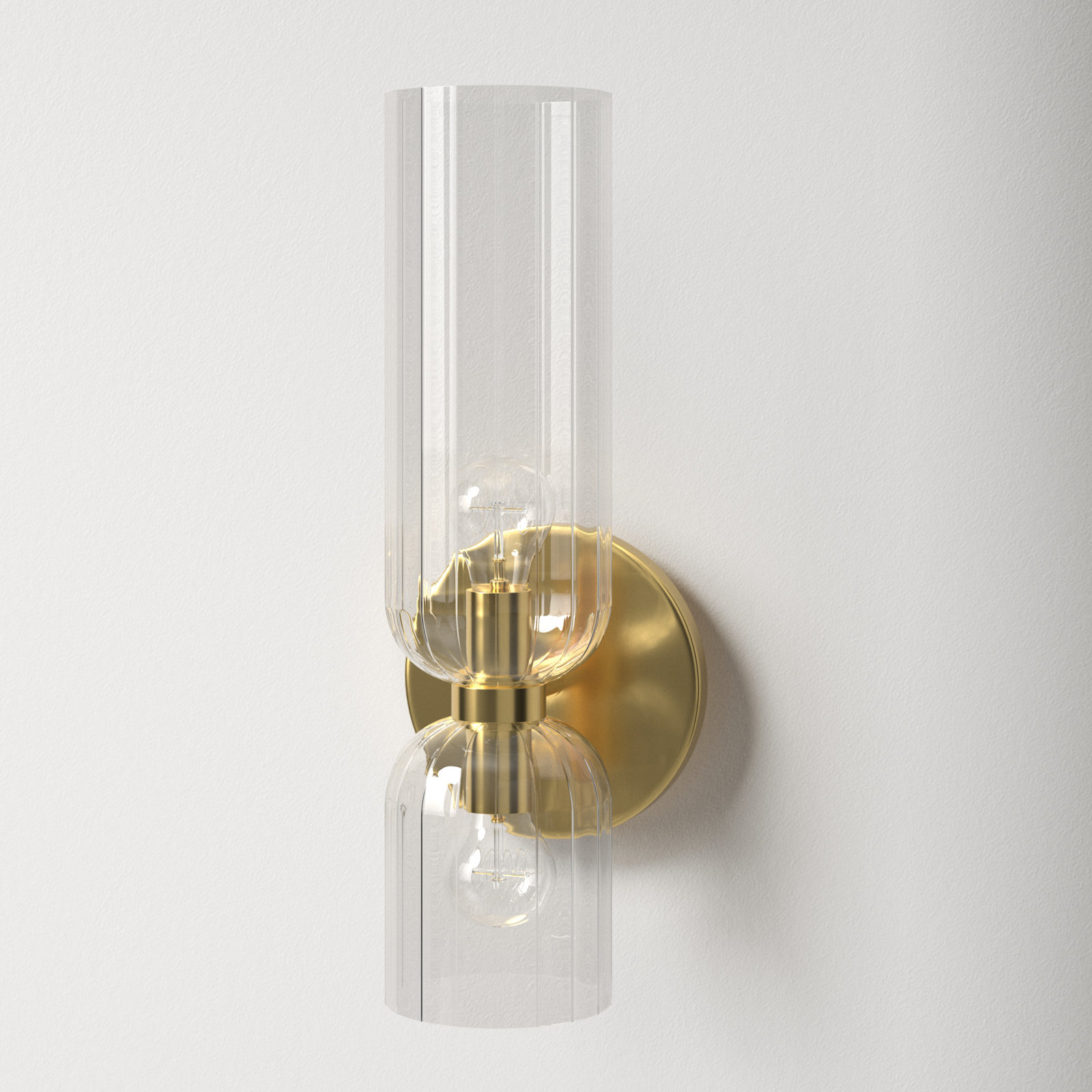 Sahriyah 2-Light Dimmable Armed Sconce, Aged Brass