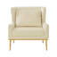 Chaise d'appoint moderne en velours avec structure et coussin en fer-120922551