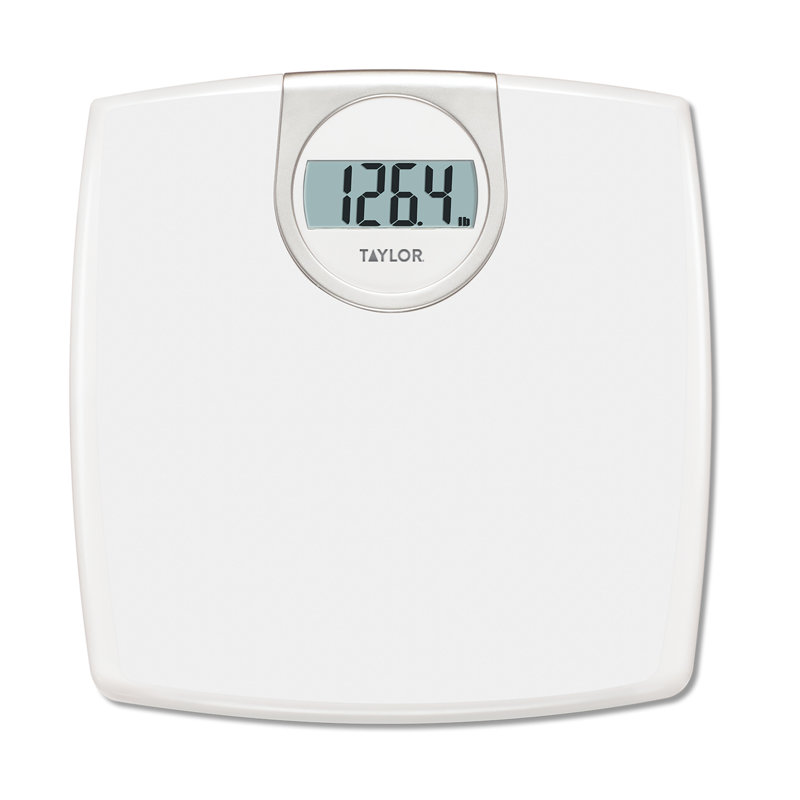 Taylor Digital LCD Non-Slip Bathroom Scale, 2.5" H x 12.3" W x 12" D