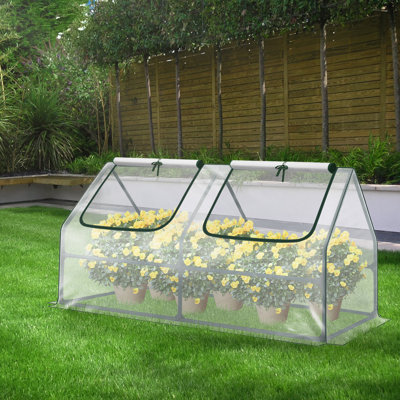 6'X3'x3' Mini Greenhouse, Includes 2 Covers