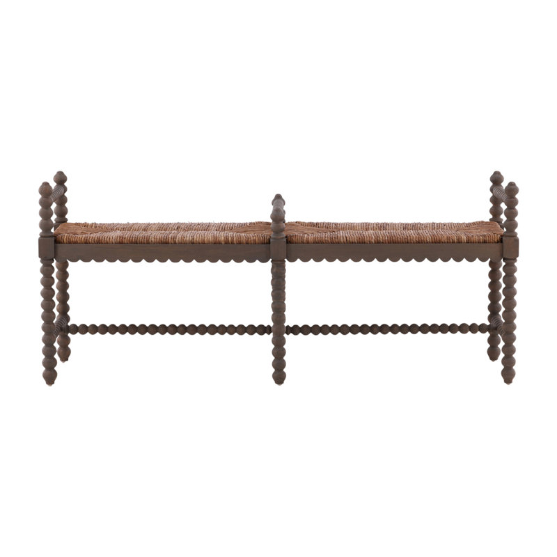 Worrel Solid Wood Bench, Gray