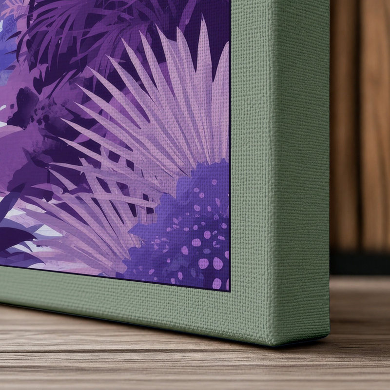 Misty Forest Tropical - Wrapped Canvas, 18x12 - 45.7 x 30.5 cm, Sage Border