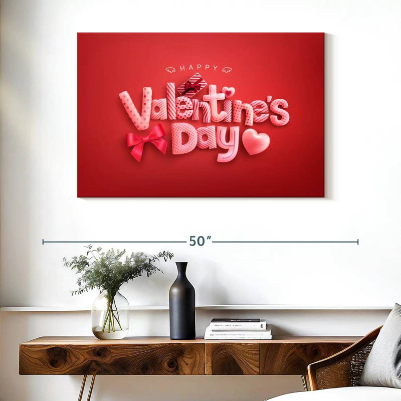 Joyeuse Saint-Valentin Tergel, H 26 po x l 39 po