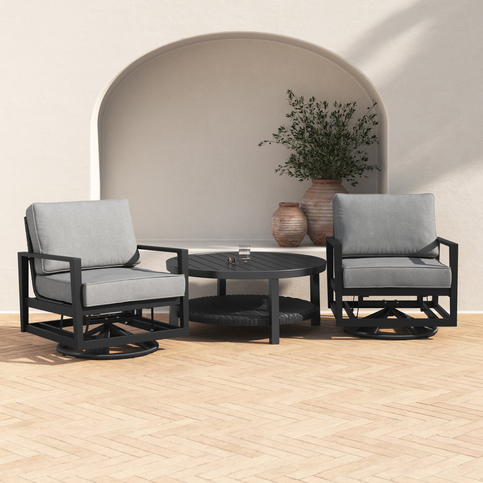 Gerri 2 - Person Patio Conversation Set with Cushions